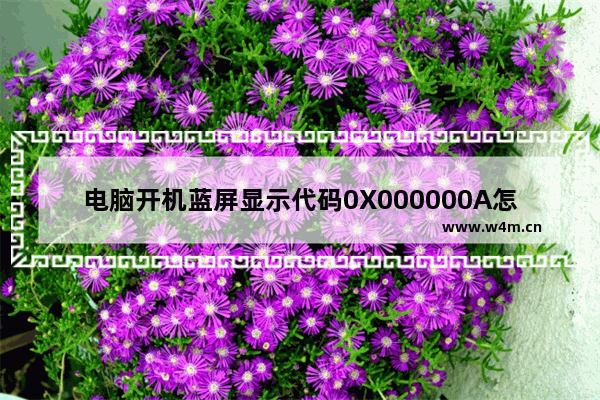 电脑开机蓝屏显示代码0X000000A怎么办？