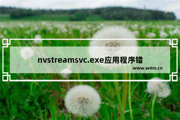 nvstreamsvc.exe应用程序错误弹窗关不掉的解决办法