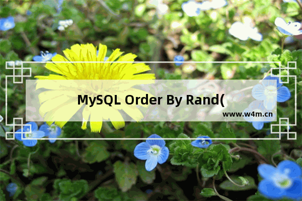 MySQL Order By Rand()效率分析