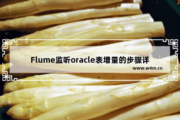 Flume监听oracle表增量的步骤详解