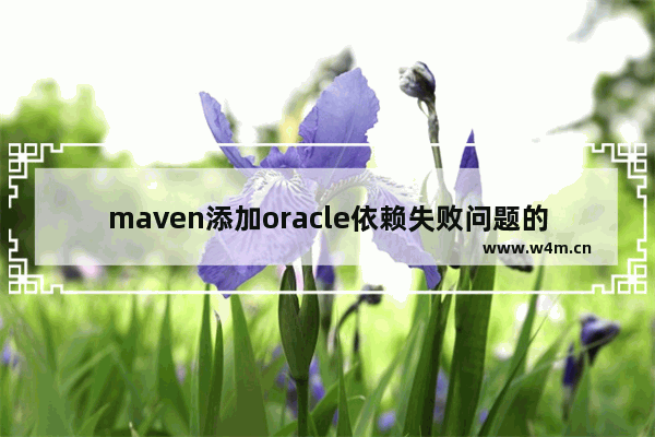 maven添加oracle依赖失败问题的处理方法