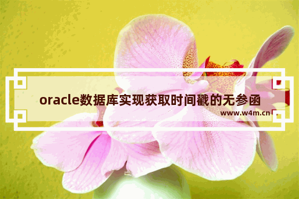 oracle数据库实现获取时间戳的无参函数