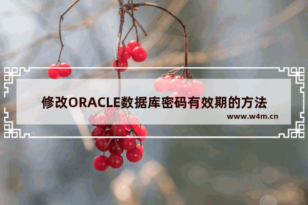 修改ORACLE数据库密码有效期的方法