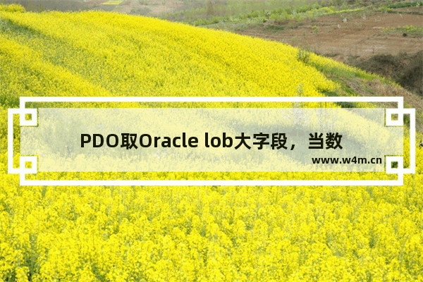 PDO取Oracle lob大字段，当数据量太大无法取出的问题的解决办法