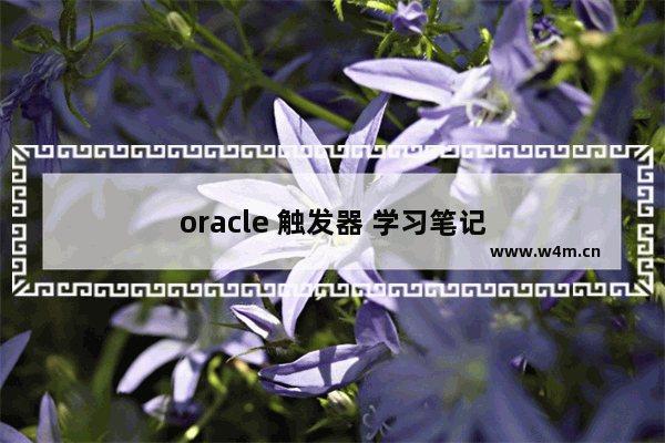 oracle 触发器 学习笔记