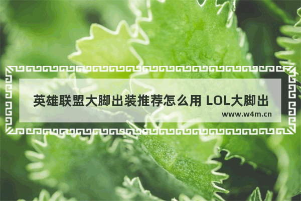 英雄联盟大脚出装推荐怎么用 LOL大脚出装推荐使用教程