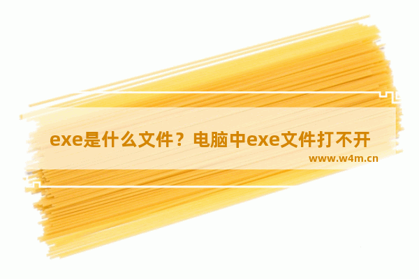 exe是什么文件？电脑中exe文件打不开的原因及解决方法