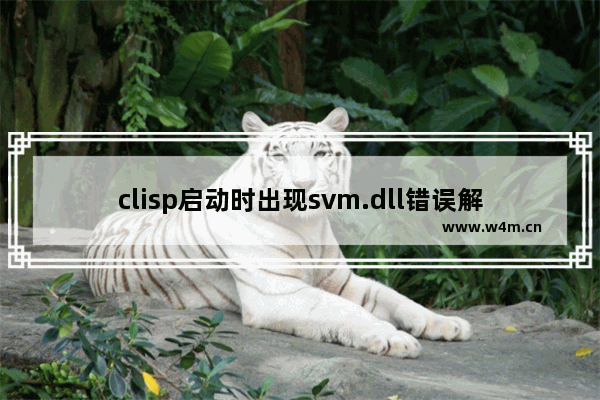 clisp启动时出现svm.dll错误解决办法