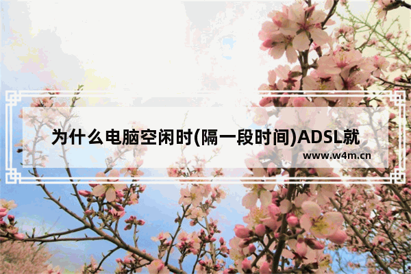 为什么电脑空闲时(隔一段时间)ADSL就自动频繁断线