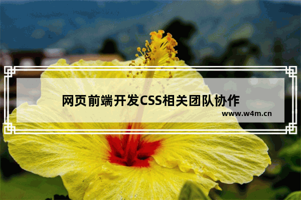 网页前端开发CSS相关团队协作