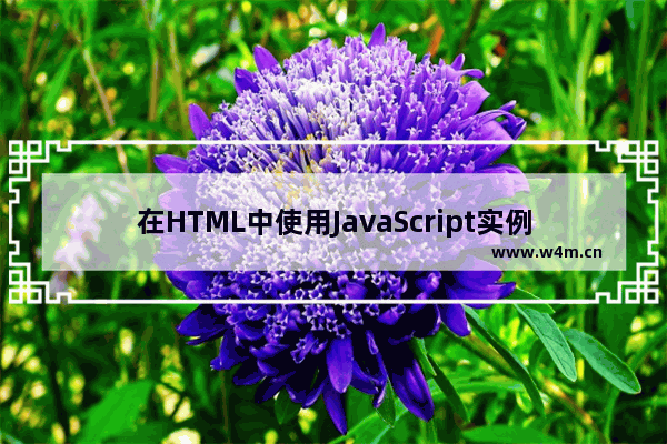 在HTML中使用JavaScript实例代码