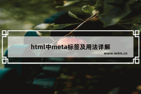 html中meta标签及用法详解