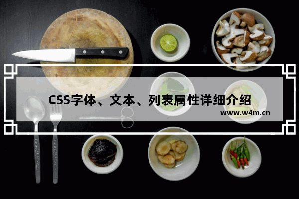 CSS字体、文本、列表属性详细介绍