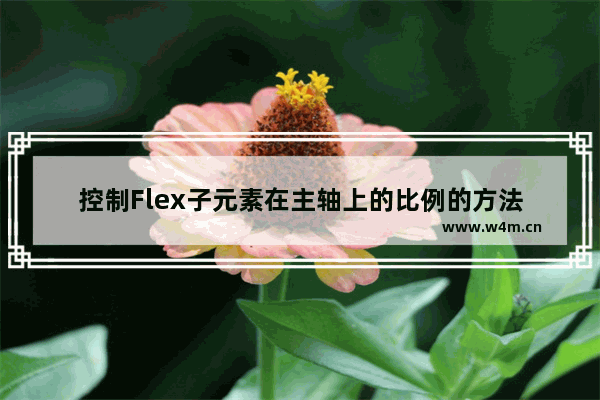 控制Flex子元素在主轴上的比例的方法