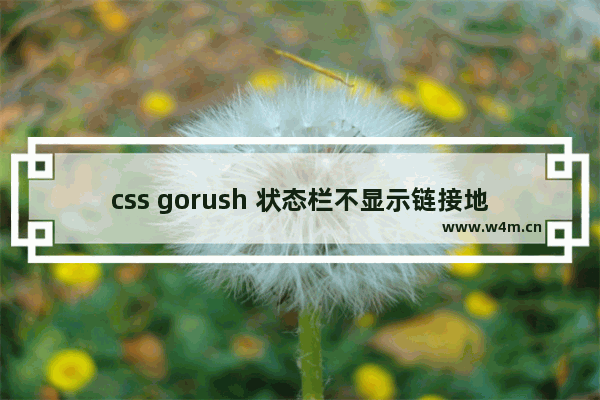 css gorush 状态栏不显示链接地址