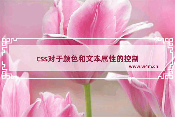 css对于颜色和文本属性的控制