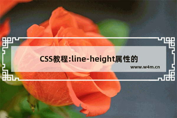 CSS教程:line-height属性的继承