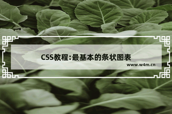 CSS教程:最基本的条状图表