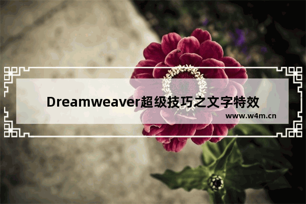 Dreamweaver超级技巧之文字特效