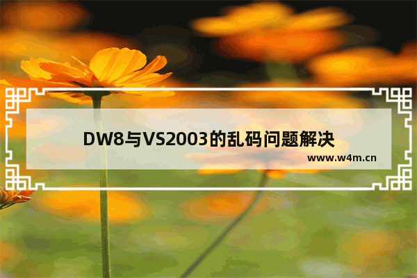 DW8与VS2003的乱码问题解决