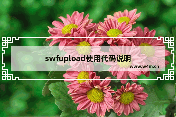 swfupload使用代码说明