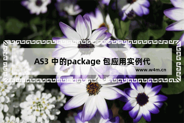 AS3 中的package 包应用实例代码