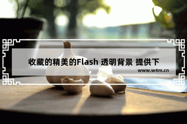 收藏的精美的Flash 透明背景 提供下载