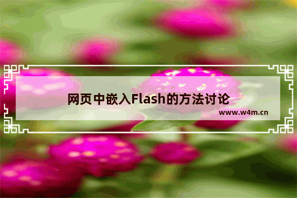 网页中嵌入Flash的方法讨论