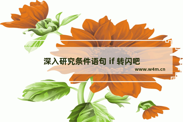 深入研究条件语句 if 转闪吧