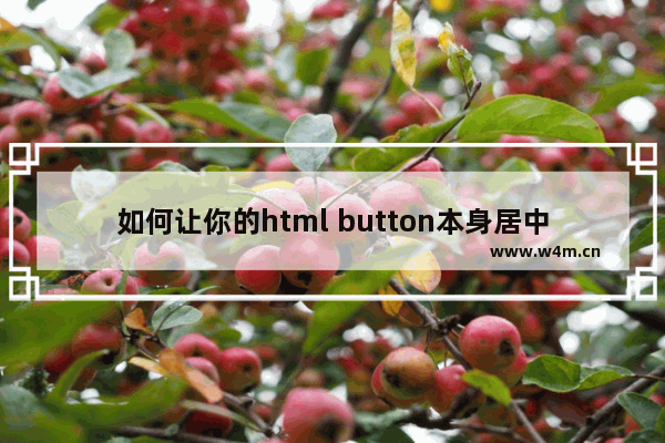 如何让你的html button本身居中的实现