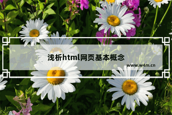 浅析html网页基本概念