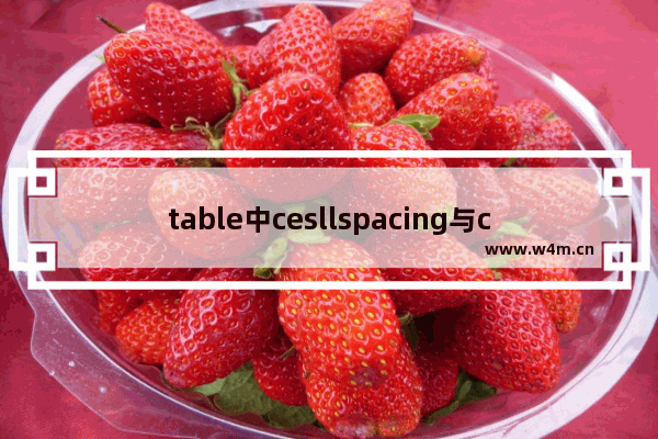 table中cesllspacing与cellpadding的区别详解