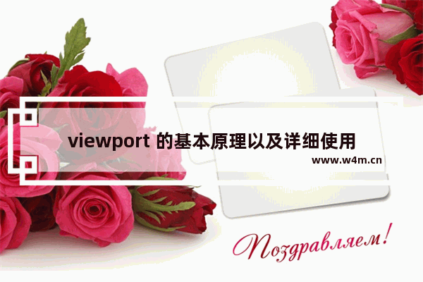 viewport 的基本原理以及详细使用方法