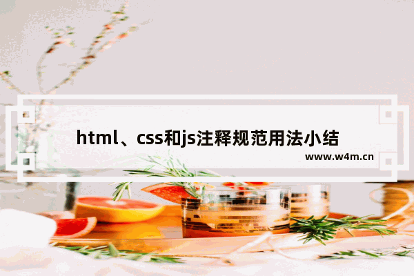 html、css和js注释规范用法小结