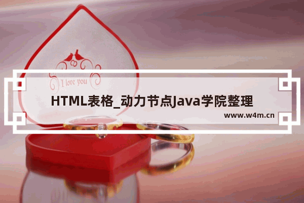 HTML表格_动力节点Java学院整理