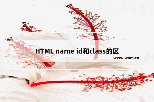 HTML name id和class的区别_动力节点Java学院整理