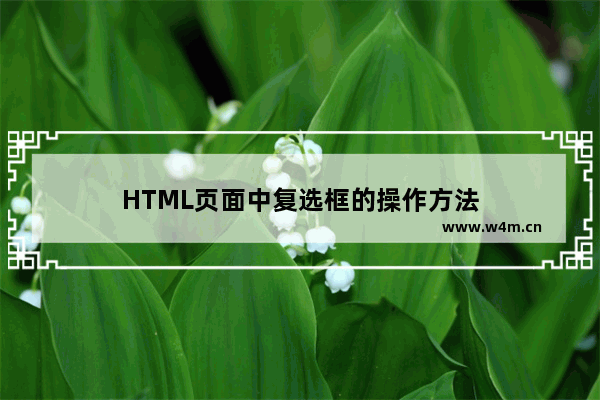 HTML页面中复选框的操作方法