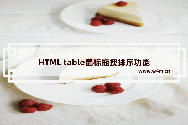 HTML table鼠标拖拽排序功能