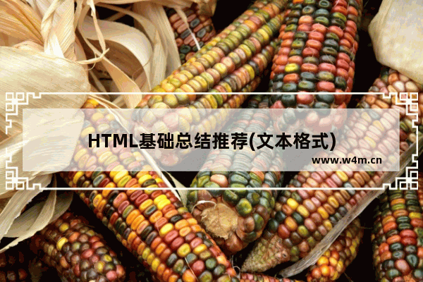 HTML基础总结推荐(文本格式)