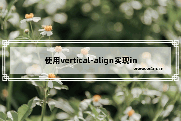 使用vertical-align实现input和img对齐