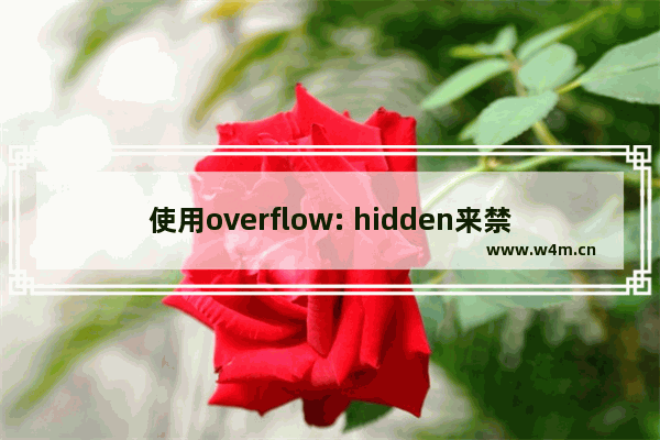 使用overflow: hidden来禁用页面滚动条