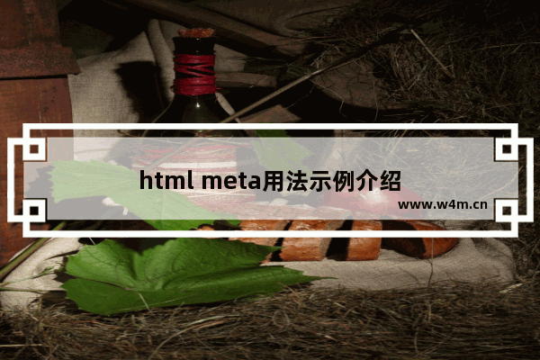 html meta用法示例介绍