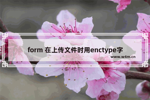 form 在上传文件时用enctype字段有什么用处