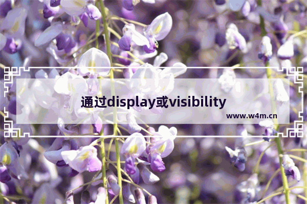 通过display或visibility来隐藏html元素