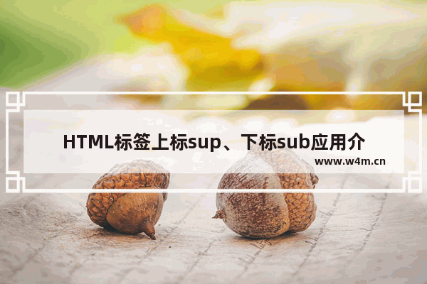 HTML标签上标sup、下标sub应用介绍