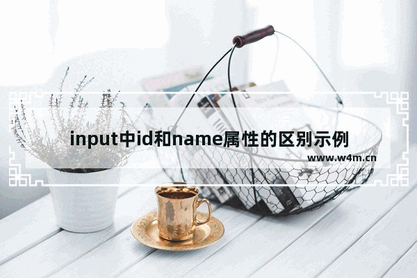 input中id和name属性的区别示例介绍