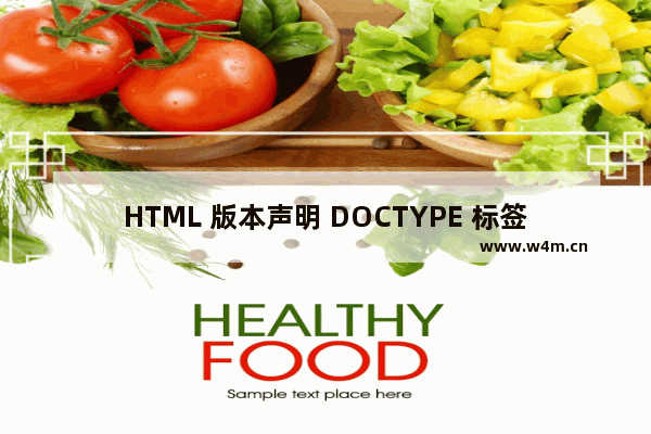 HTML 版本声明 DOCTYPE 标签