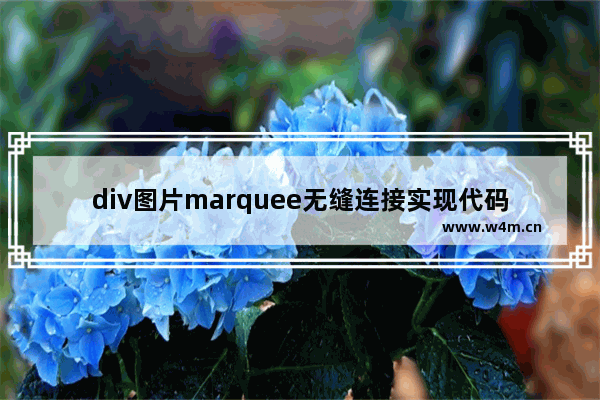 div图片marquee无缝连接实现代码