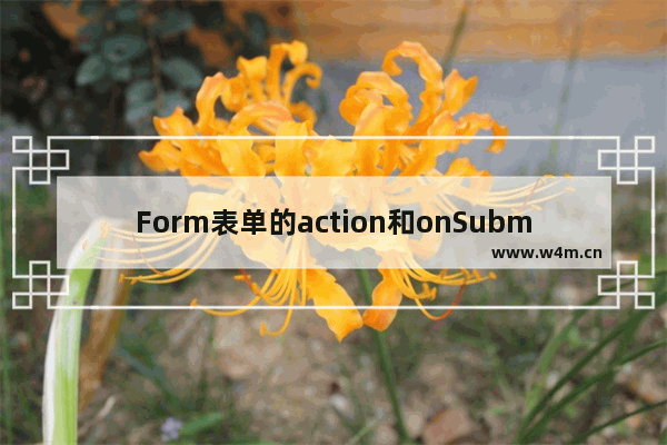 Form表单的action和onSubmit示例介绍