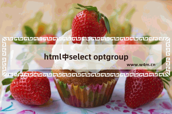 html中select optgroup标签使用介绍